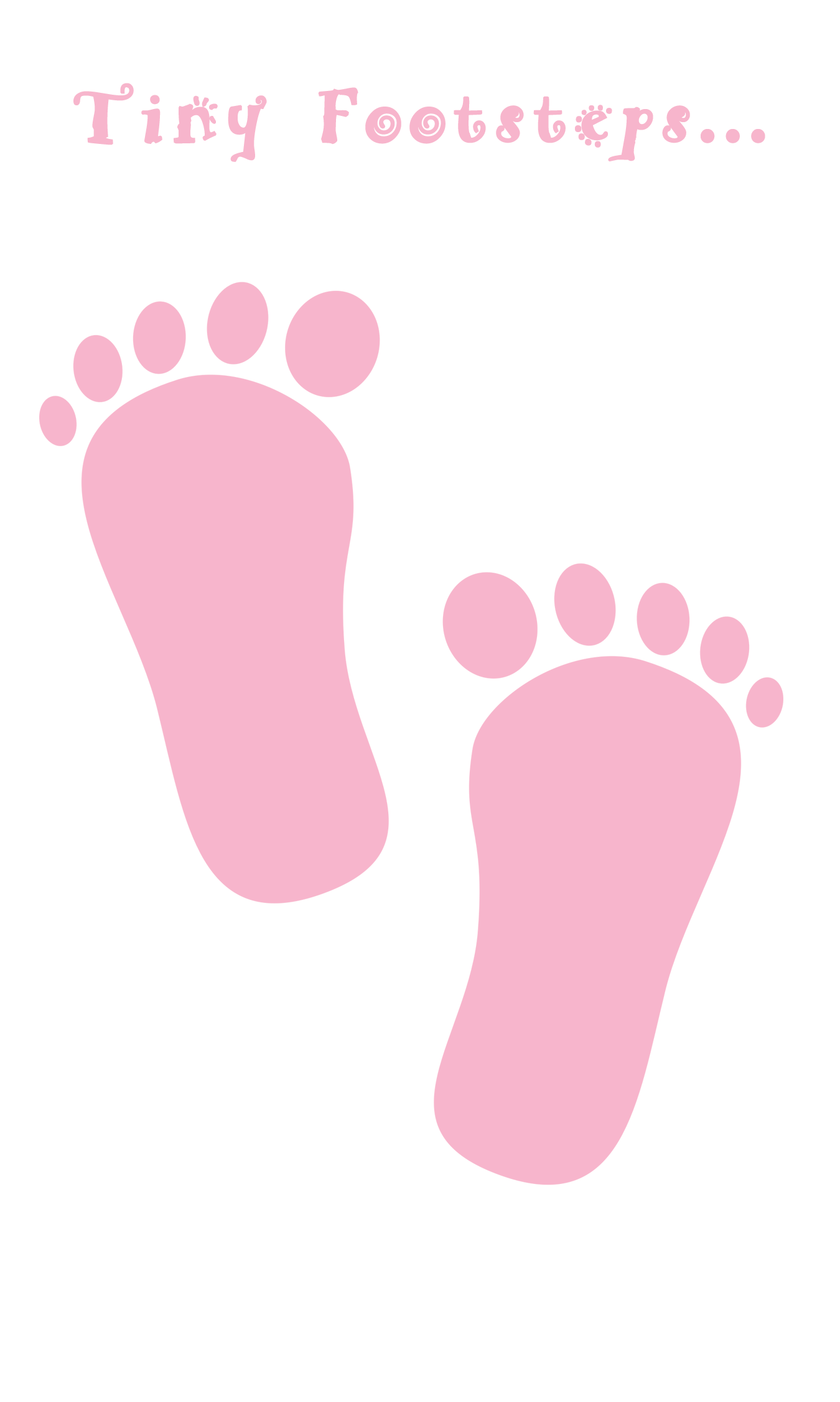 Baby Girl Footprints Box